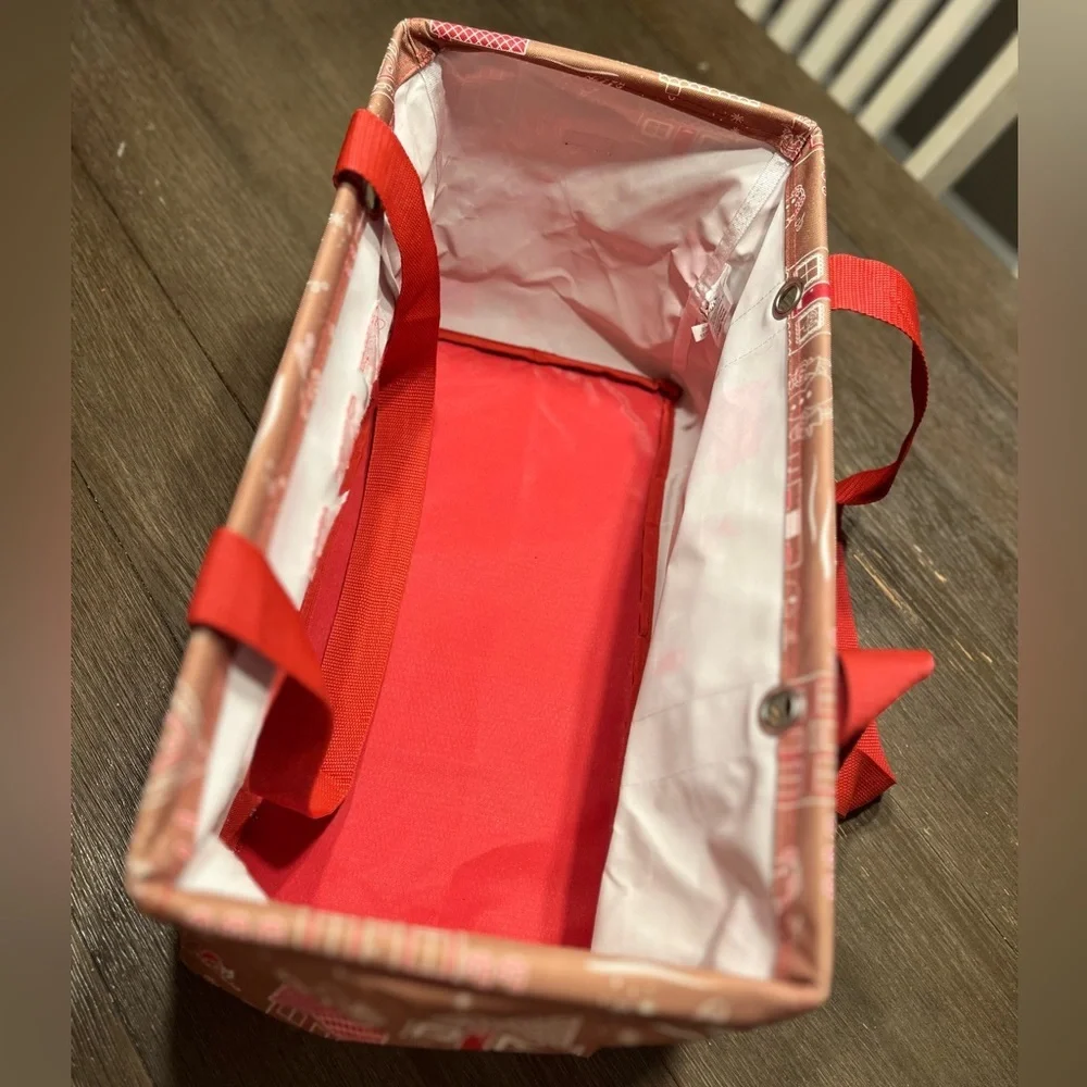 NWOT thirty-one Medium utility tote IN gingerbread print. Personalized. NLA RARE - Picture 4 of 8